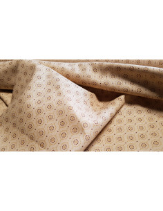 Popeline de coton, ronds, beige 2