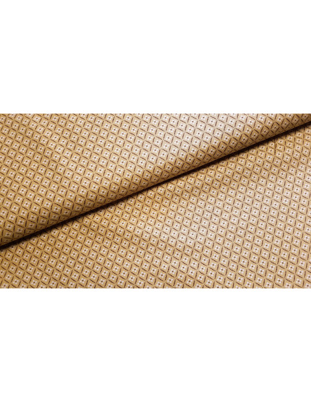 Popeline de coton, fleurs, jaune moutarde