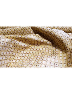 Popeline de coton, fleurs, jaune moutarde 2