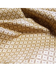 Tissu, Popeline de Coton Fleurie, Jaune Moutarde, Laize 148 cm, 100% Coton 2