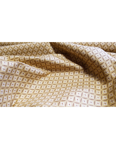 Popeline de coton, fleurs, jaune moutarde