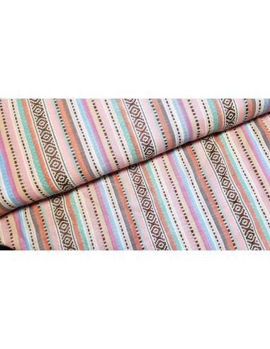 Voile de coton jacquard, rayures