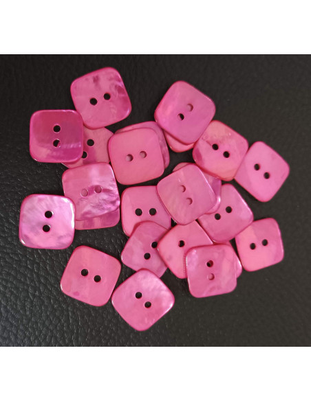 Bouton 2 trous, Ø 16 mm, rose