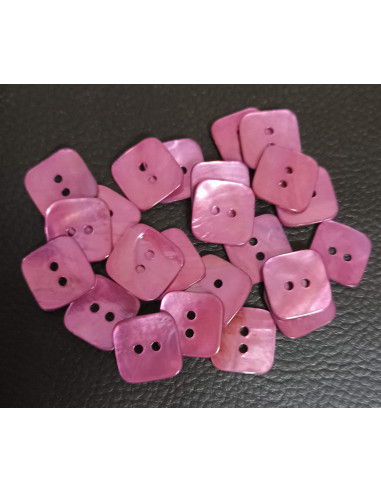 Bouton 2 trous, Ø 16 mm, rose