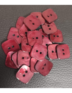 Bouton 2 trous, Ø 16 mm, bordeaux 2