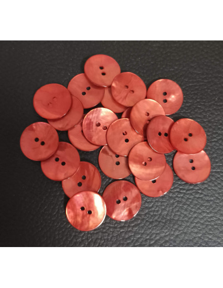 Bouton 2 trous, Ø 16 mm, orange