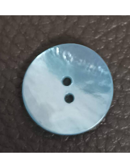 Bouton 2 trous, Ø 16 mm, bleu