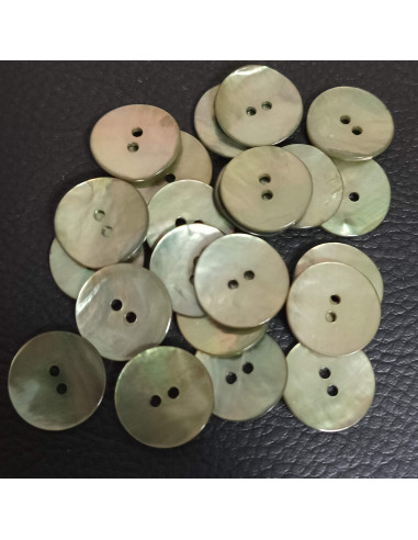 Bouton 2 trous, Ø 16 mm, vert