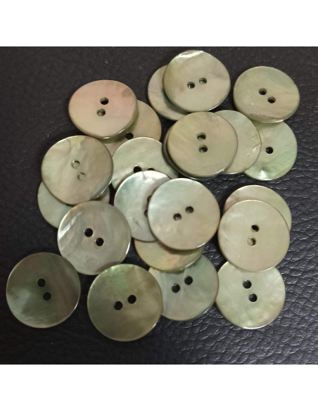 Bouton 2 trous, Ø 16 mm, vert