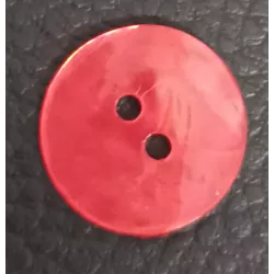 Bouton 2 trous, Ø 16 mm, rouge