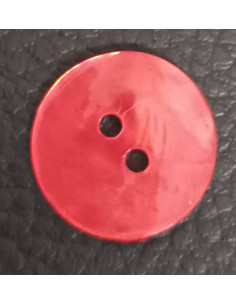 Bouton 2 trous, Ø 16 mm, rouge