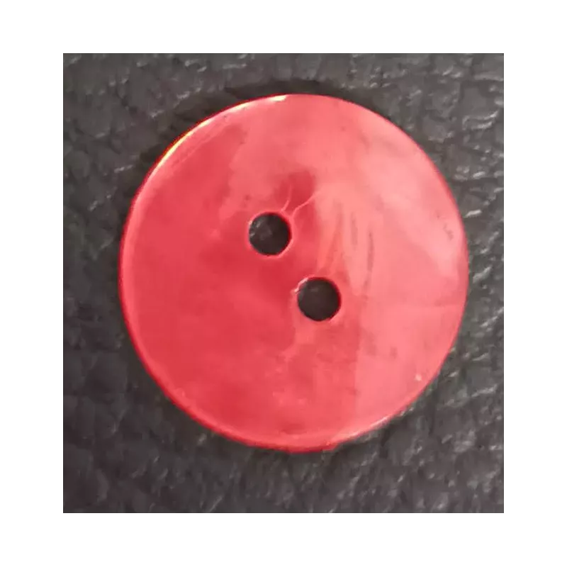 Bouton 2 trous, Ø 16 mm, rouge