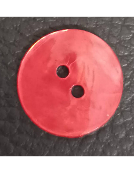 Bouton 2 trous, Ø 16 mm, rouge