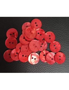 Bouton 2 trous, Ø 16 mm, rouge 2