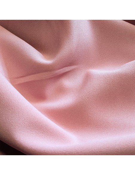 Tissu, Crêpe Léger Uni, Vieux Rose, Laize 147 cm, 100% Polyester 169g/m²