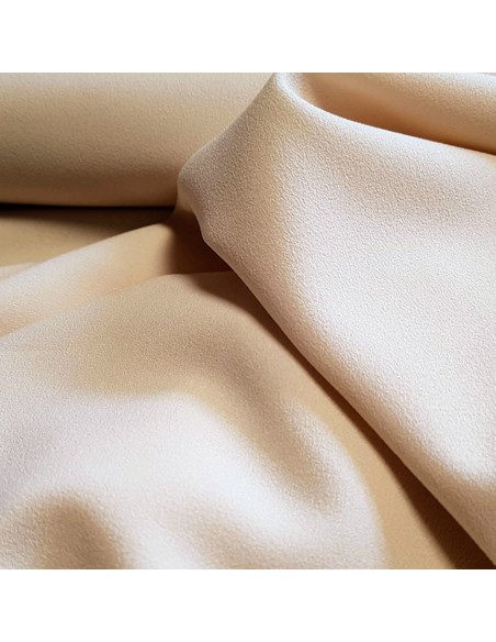 Tissu, Crêpe Léger Uni, Beige, Laize 147 cm, 100% Polyester