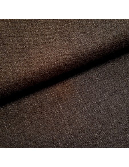 Tissu, Lin Lavé Uni, Marron Foncé, Laize 140 cm, 100% Lin 230g/m²
