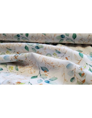 Viscose imprimée, petit feuillage