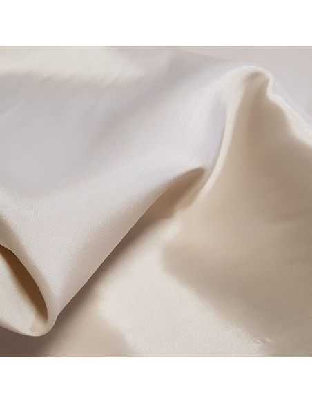 Tissu, Doublure Pongé Antistatique, Écru, Laize 150 cm, 100% Acétate