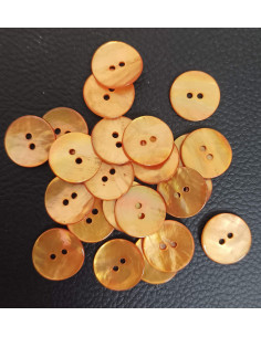 Bouton 2 trous, Ø 16 mm, orange 2