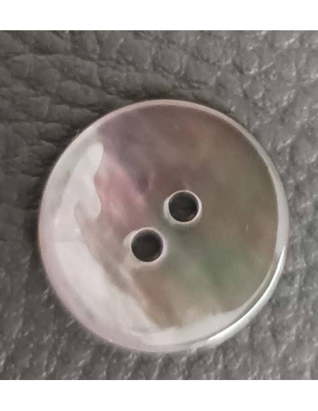 Bouton 2 trous, Ø 16 mm, gris