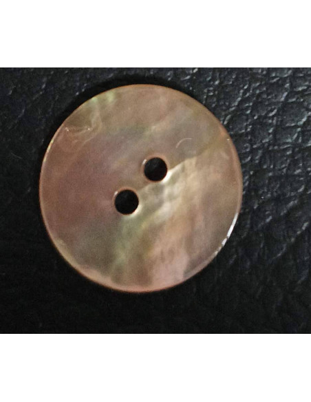 Bouton 2 trous, Ø 16 mm, doré