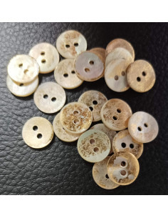 Bouton 2 trous, Ø 11mm, doré 2