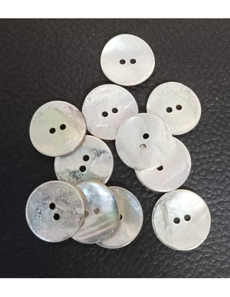 Bouton  trous, Ø 17 mm, argent