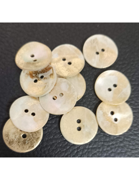 Bouton 2 trous, Ø 17 mm, doré