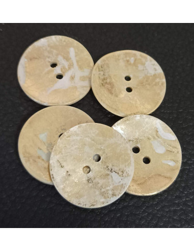 Bouton 2 trous, Ø 24 mm, doré