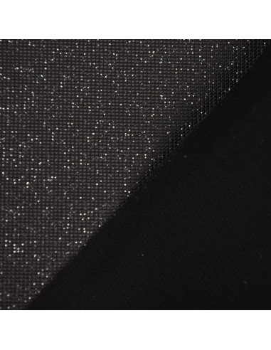 Tissu, Toile Pailletée, Anthracite, Laize 140 cm, PVC/Polyester