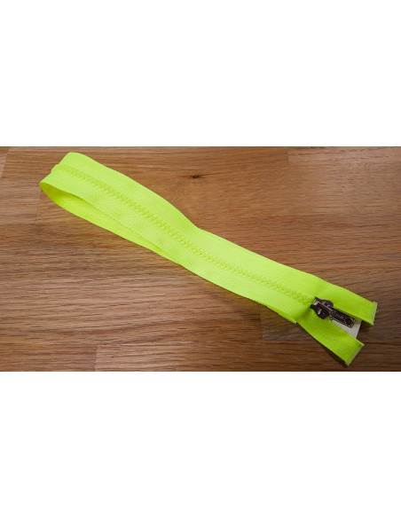 Fermeture Eclair Z54, Moulée, jaune fluo, 55cm