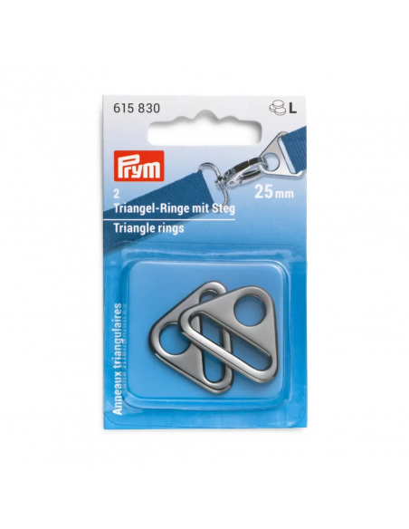 Anneaux triangulaires, 25mm, noir