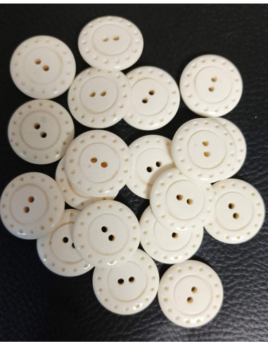 Bouton 4 trous, Ø 23 mm, beige