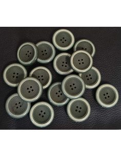 Bouton 4 trous, Ø 30 mm, vert