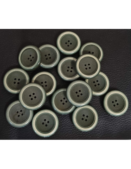 Bouton 4 trous, Ø 30 mm, vert