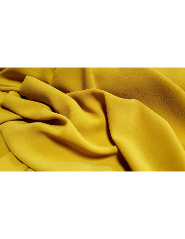 Crêpe mousseline, jaune moutarde