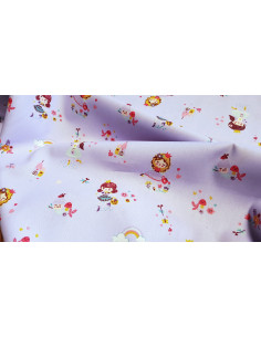 Popeline de coton, princesses, mauve 2