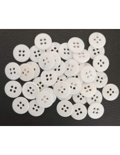Bouton 4 trous, Ø 14 mm, blanc 2
