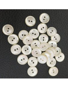 Bouton 2 trous, Ø 11 mm, blanc 2