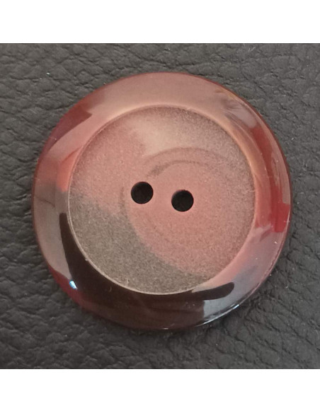 Bouton 2 trous, Ø 30 mm, marron