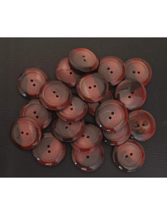 Bouton 2 trous, Ø 30 mm, marron 2