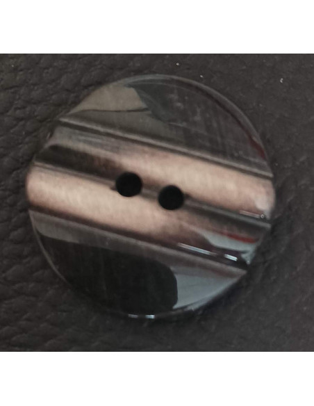 Bouton 2 trous, Ø 27 mm, marron