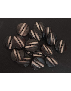 Bouton 2 trous, Ø 27 mm, marron 2