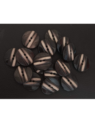 Bouton 2 trous, Ø 27 mm, marron