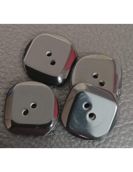 Bouton 2 trous, Ø 19 mm, noir