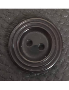 Bouton 2 trous, Ø 17mm, noir