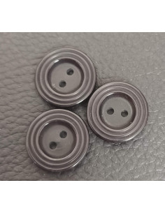 Bouton 2 trous, Ø 17mm, noir 2