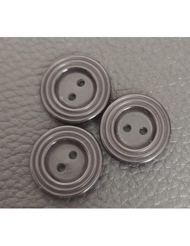 Bouton 2 trous, Ø 17mm, noir