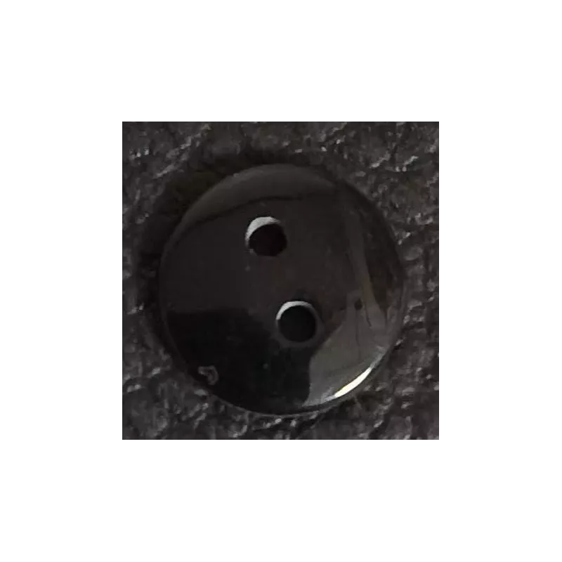 Bouton 2 trous, Ø 10 mm, noir